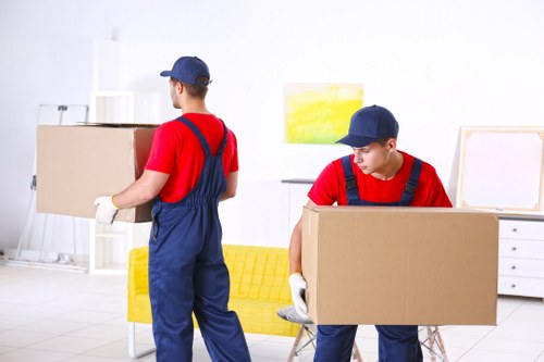 Local Westminster office relocation team managing access and loading logistics