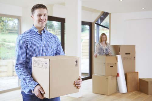 Checklist and packed boxes prepared for a Westminster house removal