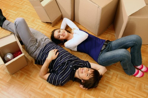 Packed moving van ready for a Westminster relocation